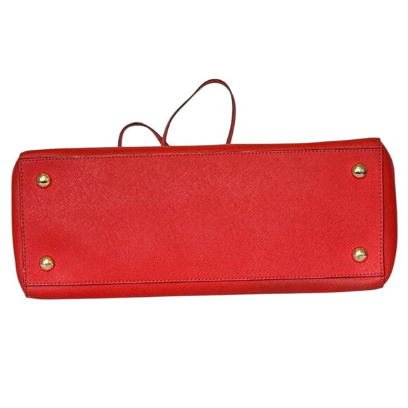 Michael by Michael Kors, Red Jet Set Leather Tote Bag - Picture 4 of 9